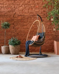 Dehner Hängesessel Venezia, Ca. 197 X 82.5 X 101.5 Cm, Stahl/Polyester, Schwarz/beige -Grünwelt Exporteren Garten-Winkel e4b3535d051d57f3b60c5495293fa18b