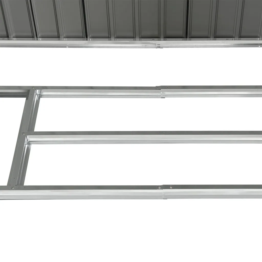 Juskys Metall Gerätehaus M Mit Pultdach, Schiebetür & Fundament - 4m³ - 213×130×173 Cm - Anthrazit - Geräteschuppen Gartenhaus Garten Schuppen 11 Juskys Metall Gerätehaus M Mit Pultdach, Schiebetür & Fundament - 4m³ - 213×130×173 Cm - Anthrazit - Geräteschuppen Gartenhaus Garten Schuppen – Bild 11