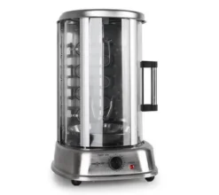 OneConcept Kebap Master Pro - Dönergrill, Hähnchengrill, Gyrosgrill, Vertikalgrill, Drehgrill Mit Drehspieß, Elektro-/ Tischgrill Für Zu Hause, Max. 1500 Watt, 360° Hitzeverteilung, Silber -Grünwelt Exporteren Garten-Winkel e51bc69adcc156ffd09e2aee1b6e6258