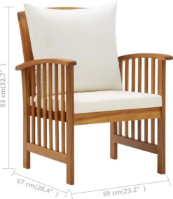 VidaXL Gartenstühle Mit Kissen 2 Stk. Akazie Massivholz -Grünwelt Exporteren Garten-Winkel e5fab8c6ee807edd8892f3bd71af4aa4