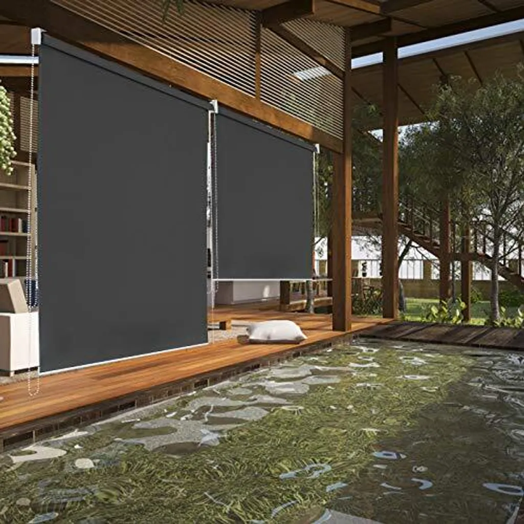 Wolketon Senkrechtmarkise Vertikalmarkise Sonnenschutz Windschutz Seitenrollo Sichtschutz Anthrazit 180 X 140 Cm¡ 1 Wolketon Senkrechtmarkise Vertikalmarkise Sonnenschutz Windschutz Seitenrollo Sichtschutz Anthrazit 180 X 140 Cm¡