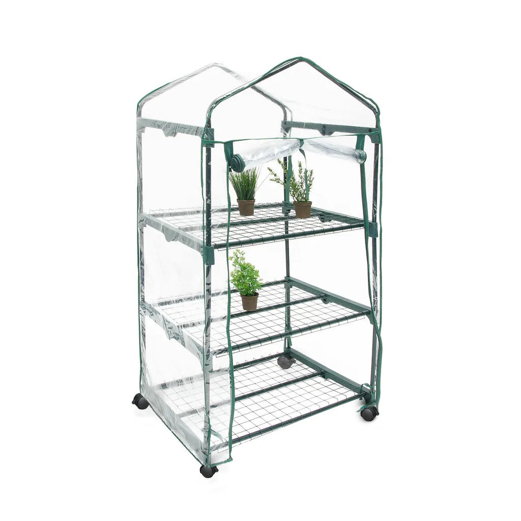 Relaxdays Gewächshaus Mit Rollen Und 3 Etagen 8 Relaxdays Gewächshaus Mit Rollen Und 3 Etagen – Bild 8