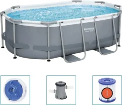 Bestway® Power Steel™ Frame Pool Set Mit Filterpumpe 305 X 200 X 84 Cm, Grau, Oval 22 Bestway® Power Steel™ Frame Pool Set Mit Filterpumpe 305 X 200 X 84 Cm, Grau, Oval -Grünwelt Exporteren Garten-Winkel e6b6a9325b674a43c2428d944b907b76