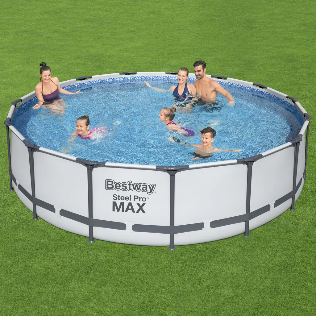 Bestway Frame Pool “Steel Pro™” Set 457x107 Cm - Rund - 14.970 L; 56488 18 Bestway Frame Pool “Steel Pro™” Set 457x107 Cm - Rund - 14.970 L; 56488 – Bild 18