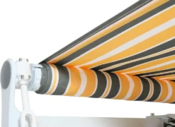 Alu-Markise T791, Gelenkarmmarkise Sonnenschutz 4,5x3m Polyester Grau-gelb -Grünwelt Exporteren Garten-Winkel e6ef6dbc4704734cb08e93ffea34bc3c