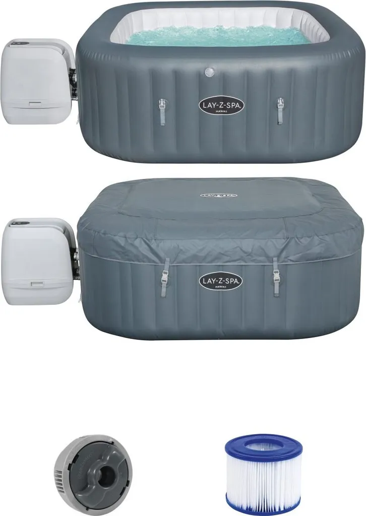 Bestway LAY-Z-SPA® Whirlpool Hawaii HydroJet Pro™, Eckig, 180x180x71cm, 60031 2 Bestway LAY-Z-SPA® Whirlpool Hawaii HydroJet Pro™, Eckig, 180x180x71cm, 60031 – Bild 2