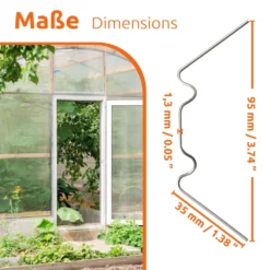 ECENCE 200x Gewächshaus-Klammern Edelstahl Verzinkt Rostfrei Und Sturmfest Für Gewächshaus & Gla 7 ECENCE 200x Gewächshaus-Klammern Edelstahl Verzinkt Rostfrei Und Sturmfest Für Gewächshaus & Gla -Grünwelt Exporteren Garten-Winkel e7eaaad00291fe0126e3680dd648765b