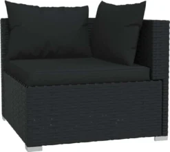 VidaXL 5-tlg. Garten-Lounge-Set Mit Kissen Poly Rattan Schwarz -Grünwelt Exporteren Garten-Winkel e8181dc1d7cd243ac4a54054fa198cc1