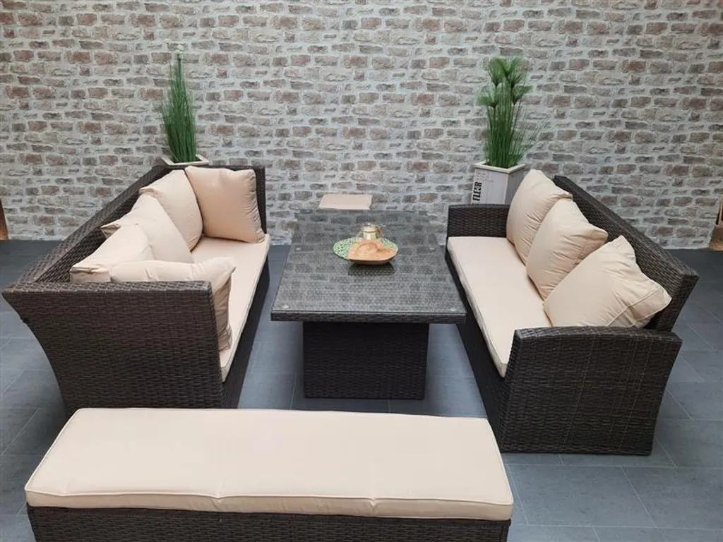 Eckbankgruppe Barcelona Merxx 5 Teilig Polyrattan Braun Inklusive Polster 6 Eckbankgruppe Barcelona Merxx 5 Teilig Polyrattan Braun Inklusive Polster – Bild 6