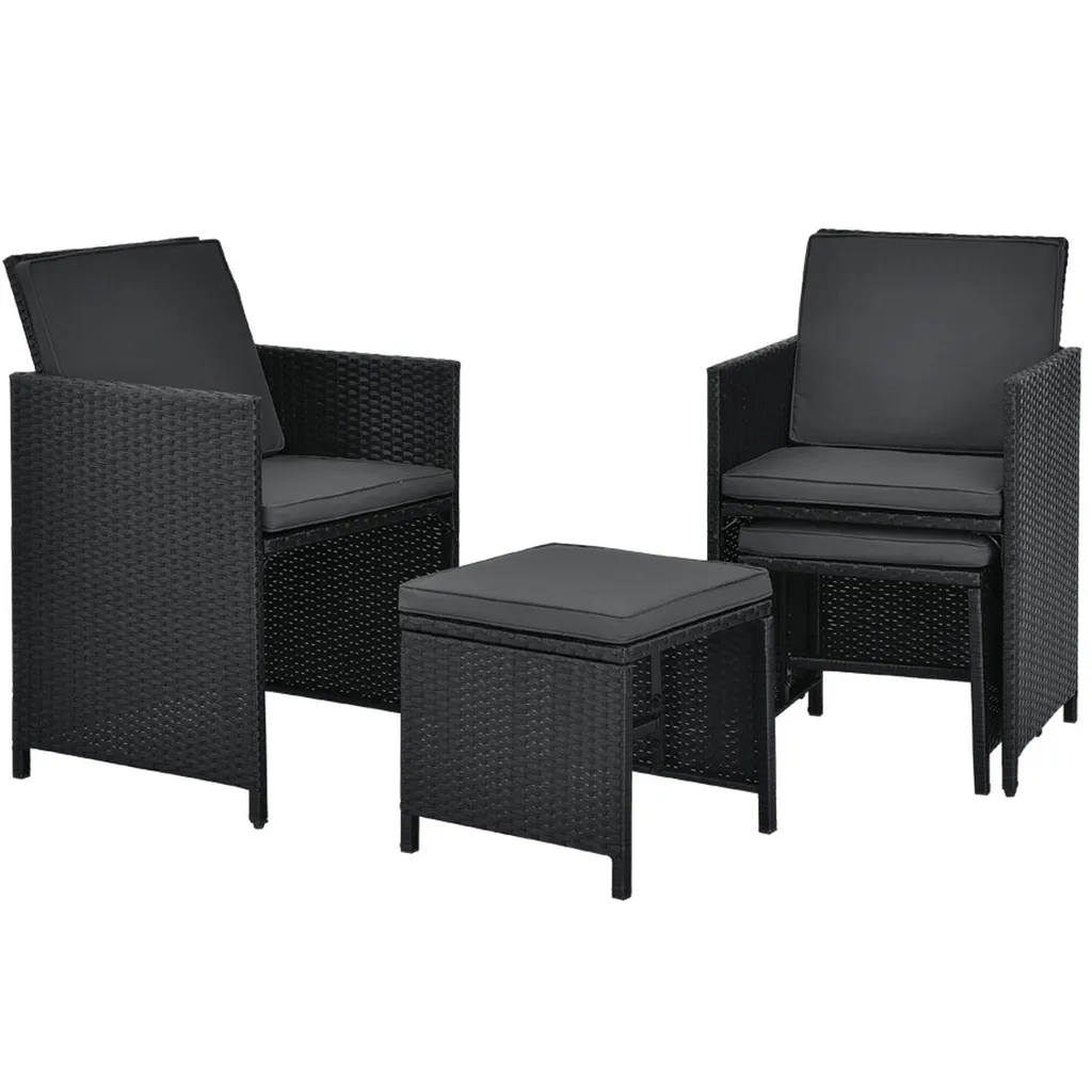 Juskys Polyrattan Sitzgruppe Baracoa L 9-teilig Wetterfest & Stapelbar – Gartenmöbel Set Mit 4 Stühle, 4 Hocker & Tisch Für Garten & Terrasse 10 Juskys Polyrattan Sitzgruppe Baracoa L 9-teilig Wetterfest & Stapelbar – Gartenmöbel Set Mit 4 Stühle, 4 Hocker & Tisch Für Garten & Terrasse – Bild 10