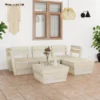 VidaXL 5-tlg. Garten-Paletten-Lounge-Set Imprägniertes Fichtenholz