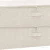 VidaXL Aufbewahrungsboxen 2 Stk. Stoff 70x40x18 Cm Creme