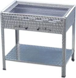 Holzkohlegrill Grill Kohlegrill Aus Edelstahl 65x53x80 Cm Mit Grillrost Aus Edelstahl Und Entnehmbaren Kohlekasten Grillfläche 59,5x47 Cm