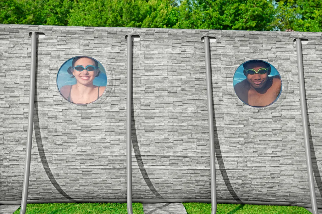 Bestway® Power Steel™ Swim Vista Series™ Frame Pool Komplett-Set Mit Filterpumpe 549 X 274 X 122 Cm, Steinwand-Optik (Cremegrau), Oval 12 Bestway® Power Steel™ Swim Vista Series™ Frame Pool Komplett-Set Mit Filterpumpe 549 X 274 X 122 Cm, Steinwand-Optik (Cremegrau), Oval – Bild 12