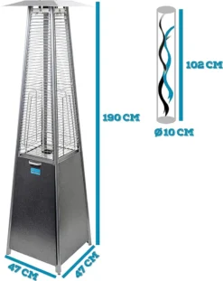 ACTIVA Terrassenheizstrahler Pyramide Cheops II Heizpilz Terrassenheizer 9,3 KW Heizleistung Garten Outdoor -Grünwelt Exporteren Garten-Winkel ecdd9394c0093d7726753a48797952cd