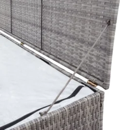 VidaXL Gartenbox Grau 150x50x60 Cm Poly Rattan -Grünwelt Exporteren Garten-Winkel ed194dc8874584e9aa660a350fee071e