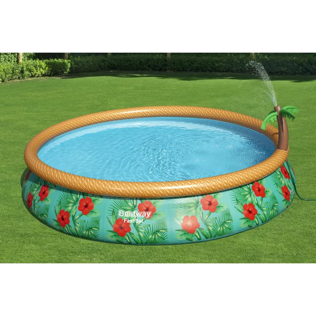 Bestway Fast Set™ Pool-Set Mit Filterpumpe "Paradise Palms", Rund, 457x84cm, 57416 9 Bestway Fast Set™ Pool-Set Mit Filterpumpe "Paradise Palms", Rund, 457x84cm, 57416 – Bild 9