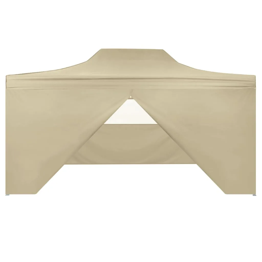VidaXL Faltzelt Pop-Up Mit 4 Seitenteilen 3 X 4,5 M Cremeweiß 3 VidaXL Faltzelt Pop-Up Mit 4 Seitenteilen 3 X 4,5 M Cremeweiß – Bild 3