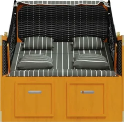 VidaXL Strandkorb Mit Kissen Poly Rattan Und Massivholz Schwarz & Grau -Grünwelt Exporteren Garten-Winkel ee8b9a0a245b2bd7b9c89ab0cfdb7c92