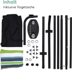 VITA5 Hängematte Mit Gestell Outdoor - Hängematte 2 Personen Für Garten & Balkon - Doppelhängematte Mit Getränkehalter- Tragbare Hängematte 200kg Belastbarkeit (Grün/Blau Cupholder) -Grünwelt Exporteren Garten-Winkel ef04d1724127786b1740f247229d7cd0