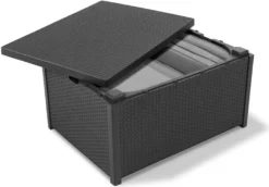 Allibert Arica Storebox Tisch Mit Kissenboxfunktion In Rattanoptik, Anthrazit -Grünwelt Exporteren Garten-Winkel ef88774d63af1409661f9cad97262824