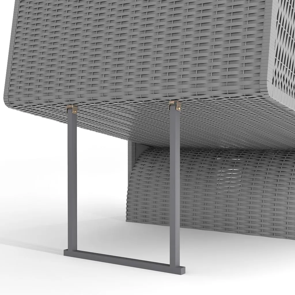 Sanzaro Strandkorb XL120 Cm Deluxe Zweisitzer Holz Und Poly-Rattan Volllieger 4 X Kissen Klappbare Rückenlehne 2 Personen Grün-Weiss Blockstreifen 9 Sanzaro Strandkorb XL120 Cm Deluxe Zweisitzer Holz Und Poly-Rattan Volllieger 4 X Kissen Klappbare Rückenlehne 2 Personen Grün-Weiss Blockstreifen – Bild 9