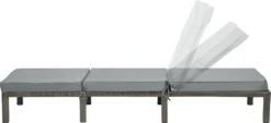 SVITA PEACH Gartenliege Sonnenliege Relaxliege Polsterauflage Klappbar Polyrattan Grau -Grünwelt Exporteren Garten-Winkel f07f1427dbcfb6ace938d97bc348ae5b