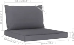 VidaXL Palettensofa-Auflagen 2 Stk. Anthrazit Stoff 11 VidaXL Palettensofa-Auflagen 2 Stk. Anthrazit Stoff -Grünwelt Exporteren Garten-Winkel f0b35bd71930a9d7334a5919bf2ec679
