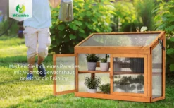 MCombo 2 Etage Höhenverstellbares Anlehngewächshaus Treibhaus Pflanzenhaus Holz 0160 -Grünwelt Exporteren Garten-Winkel f1f1630ba66799842087df7106eabc0b