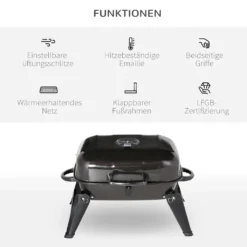 Outsunny Klappgrill Kohlegrill Standgrill Tragbar Tischgrill Garten BBQ Metall Schwarz 59 X 43 X 39 Cm 10 Outsunny Klappgrill Kohlegrill Standgrill Tragbar Tischgrill Garten BBQ Metall Schwarz 59 X 43 X 39 Cm -Grünwelt Exporteren Garten-Winkel f23c491e392d221a1f109bf0cf5c04d1