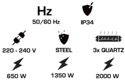 Millarco 58620 Infrarot Quarz Elektro Terrassenheizung Zur Wandmontage. Mit Einem Einzigen Kabelzug Zwischen Den Drei Heizstufen Zu Wechseln. Elektro-Infrarot-Heizstrahler Terrassenstrahler Wärmestrahler Elektrisch Heizpilz Terrassenheizer Infrarotstrahler Quarzstrahler Wandheizstrahler -Grünwelt Exporteren Garten-Winkel f24abf37320bae8fee84f564580e4c34
