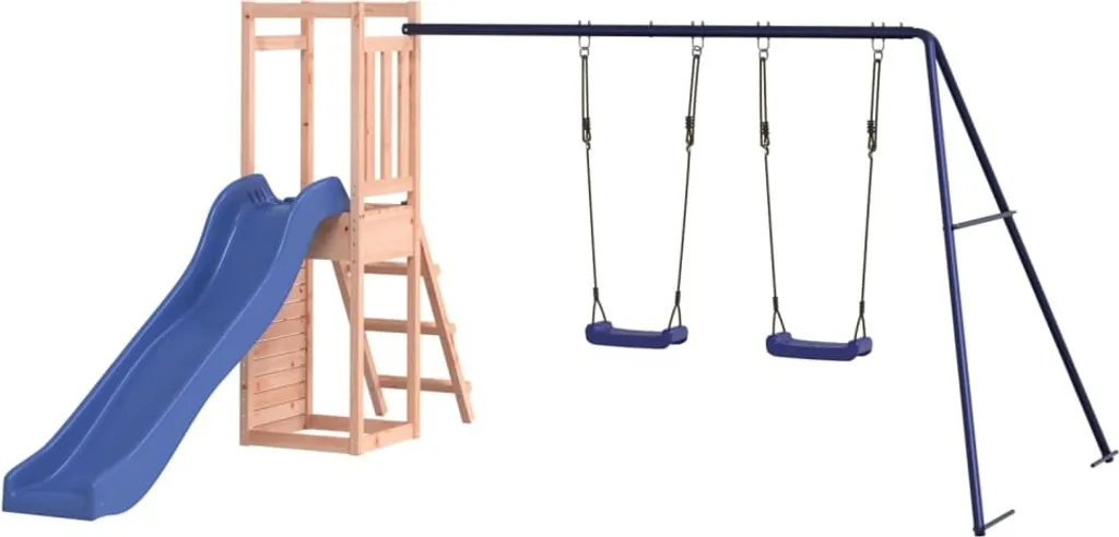 VidaXL Spielturm Mit Rutsche Schaukel Kletterwand Massivholz Douglasie 7 VidaXL Spielturm Mit Rutsche Schaukel Kletterwand Massivholz Douglasie – Bild 7