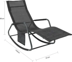 SoBuy OGS47-MS Schaukelliege Sonnenliege Mit Seitentasche Gartenliege Relaxstuhl Schwingliege Schwarz/Grau Belastbarkeit 150 Kg -Grünwelt Exporteren Garten-Winkel f36c249fc6cb3a93f46b6cb4de1c75fb