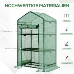 Outsunny Mini-Gewächshaus Anzuchtgewächshaus Mit Folienabdeckung Und 3 Regalböden Regale Rolltür Gemüsebeet Grün 69 X 49 X 125 Cm 12 Outsunny Mini-Gewächshaus Anzuchtgewächshaus Mit Folienabdeckung Und 3 Regalböden Regale Rolltür Gemüsebeet Grün 69 X 49 X 125 Cm -Grünwelt Exporteren Garten-Winkel f36e658f3aca0ee4c185748fcca13141