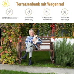 COSTWAY 2 Sitzer Gartenbank, Sitzbank Holz, Holzbank Retro-Design, Ideal Für Hinterhof, Straße, Garten 8 COSTWAY 2 Sitzer Gartenbank, Sitzbank Holz, Holzbank Retro-Design, Ideal Für Hinterhof, Straße, Garten -Grünwelt Exporteren Garten-Winkel f37acc0c18241999028384ca54248e56