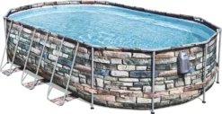 Bestway® Power Steel™ Comfort Jet Series™ Frame Pool-Set Mit Filterpumpe 610 X 366 X 122 Cm, Steinwand-Optik (Naturstein), Oval 29 Bestway® Power Steel™ Comfort Jet Series™ Frame Pool-Set Mit Filterpumpe 610 X 366 X 122 Cm, Steinwand-Optik (Naturstein), Oval -Grünwelt Exporteren Garten-Winkel f4071b09c4db127bc8a64af741a4f238