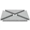 VidaXL Sonnenschirm-Gewichtsplatten 4 Stk. Dreieckig Garu Granit 60 Kg