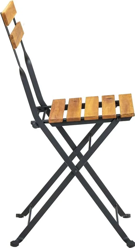 VidaXL Klappbare Bistrostühle 4 Stk. Massivholz Akazie 5 VidaXL Klappbare Bistrostühle 4 Stk. Massivholz Akazie – Bild 5