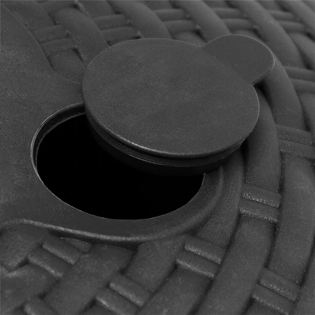 Sonnenschirmständer Sonnenschirmhalter In Rattanoptik Anthrazit 20L 45cm 3 Sonnenschirmständer Sonnenschirmhalter In Rattanoptik Anthrazit 20L 45cm – Bild 3