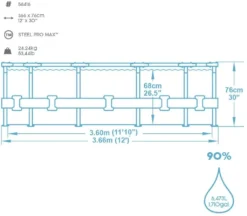 Bestway Pool Steel PRO Frame CM. 366X76 FUORITERRA, Farbe -Grünwelt Exporteren Garten-Winkel f4d28c501ea317d4412a6a49c39994bd
