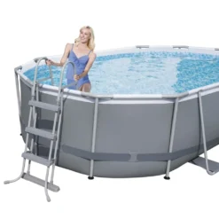 Bestway Power Steel™ Frame Pool Komplett-Set, Oval, Mit Filterpumpe, Sicherheitsleiter & Abdeckplane 488 X 305 X 107 Cm, Schwimmbecken, Schwimmen, Pools -Grünwelt Exporteren Garten-Winkel f54d3b5cf9a2c1fe857c0a8d4a820c61