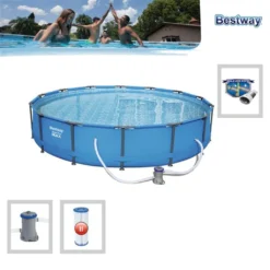 Bestway Frame Pool "Steel Pro" Set - Rund, 427 X 84 Cm; 56595 -Grünwelt Exporteren Garten-Winkel f58a18d1ad259c66ab27f61ba27fadef
