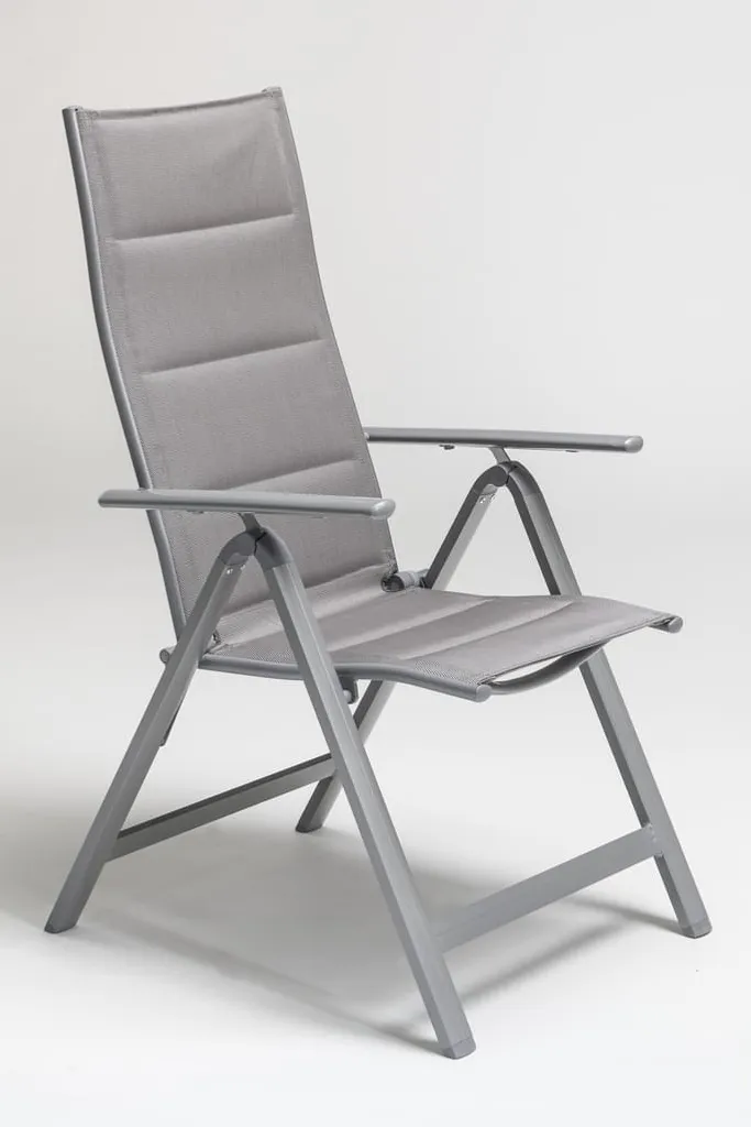 Merxx Bermeo Klappsessel 2-er Set, Silber/diamantbraun 2 Merxx Bermeo Klappsessel 2-er Set, Silber/diamantbraun – Bild 2