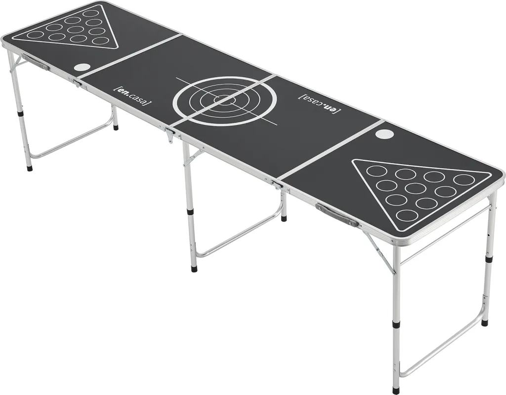 Bierpong Tisch Ibiza Beer Pong Tisch Verstellbar Und Klappbar 240x60cm Aluminium-Konstruktion Schwarz 8 Bierpong Tisch Ibiza Beer Pong Tisch Verstellbar Und Klappbar 240x60cm Aluminium-Konstruktion Schwarz – Bild 8