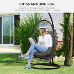 Outsunny Hängesessel Kissen Auflage Für Hängekorb Sitzkissen Ersatzkissen Hängeschaukel Rückenkissen Polyester 112 X 79 X 22 Cm -Grünwelt Exporteren Garten-Winkel f77904b1b38e1a34c73fc5114c727aeb