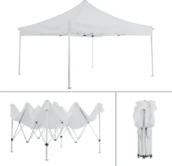 Tectake Faltbarer Garten Pavillon 3x3m Mit 4 Seitenteilen - Weiß -Grünwelt Exporteren Garten-Winkel f7fa03b351bb70068d50584c962b6ba3