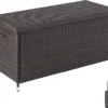 Tectake Auflagenbox Kiruna Mit Kunststoffgeflecht, 120x55x61,5cm, 270l - Braun