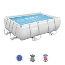Bestway 56629 Power Steel Rechteckig Aufstellpool 282x196x84cmGestalten: Rechteckig, Maße: 0 - 2,99 M, Filterpumpe: 58381 -Grünwelt Exporteren Garten-Winkel fa1ee67a1c3fc4a93dfd57a0e7498dcc