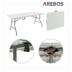 AREBOS Bierzeltgarnitur Set Klapptisch 180cm + 2 X Klappbänke 16 AREBOS Bierzeltgarnitur Set Klapptisch 180cm + 2 X Klappbänke -Grünwelt Exporteren Garten-Winkel fa41880cd426725600c3a83250b304c7