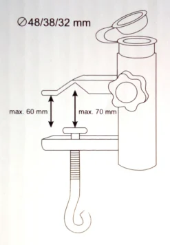 Schirmhalter Für Balkon-Geländer Sonnenschirmhalter Balkonklammer Schirmständer -Grünwelt Exporteren Garten-Winkel fa86992bd29bdcb60eeab8ca8c6f60fd